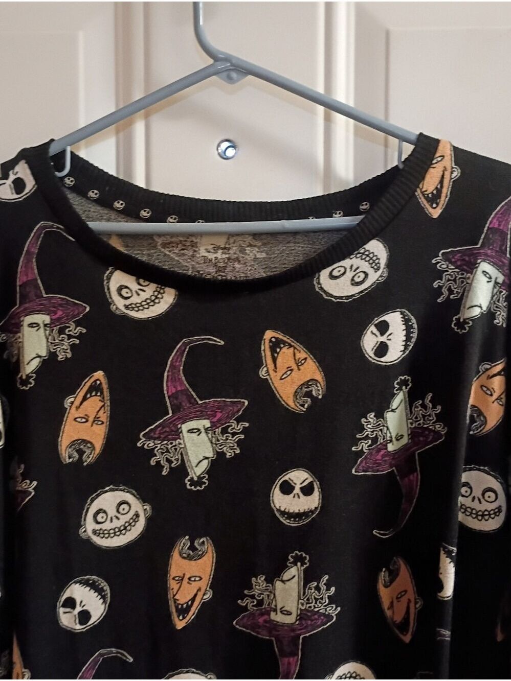 2/$10 Black Disney The Nightmare Before Christmas Print  Sleeper Dress XL - Picture 2 of 6